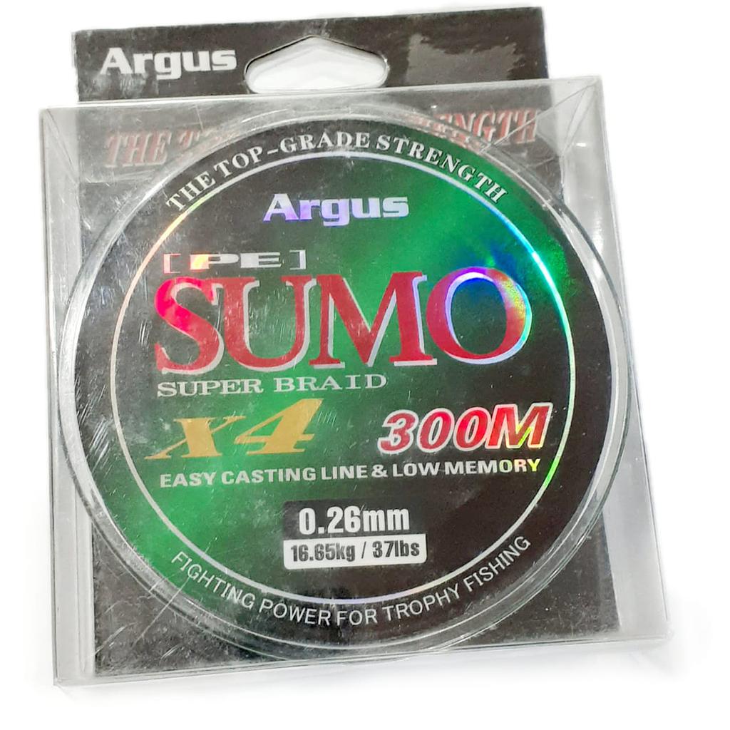 Hilo multi 4x 300m 0.26mm ARGUS SUMO GREEN