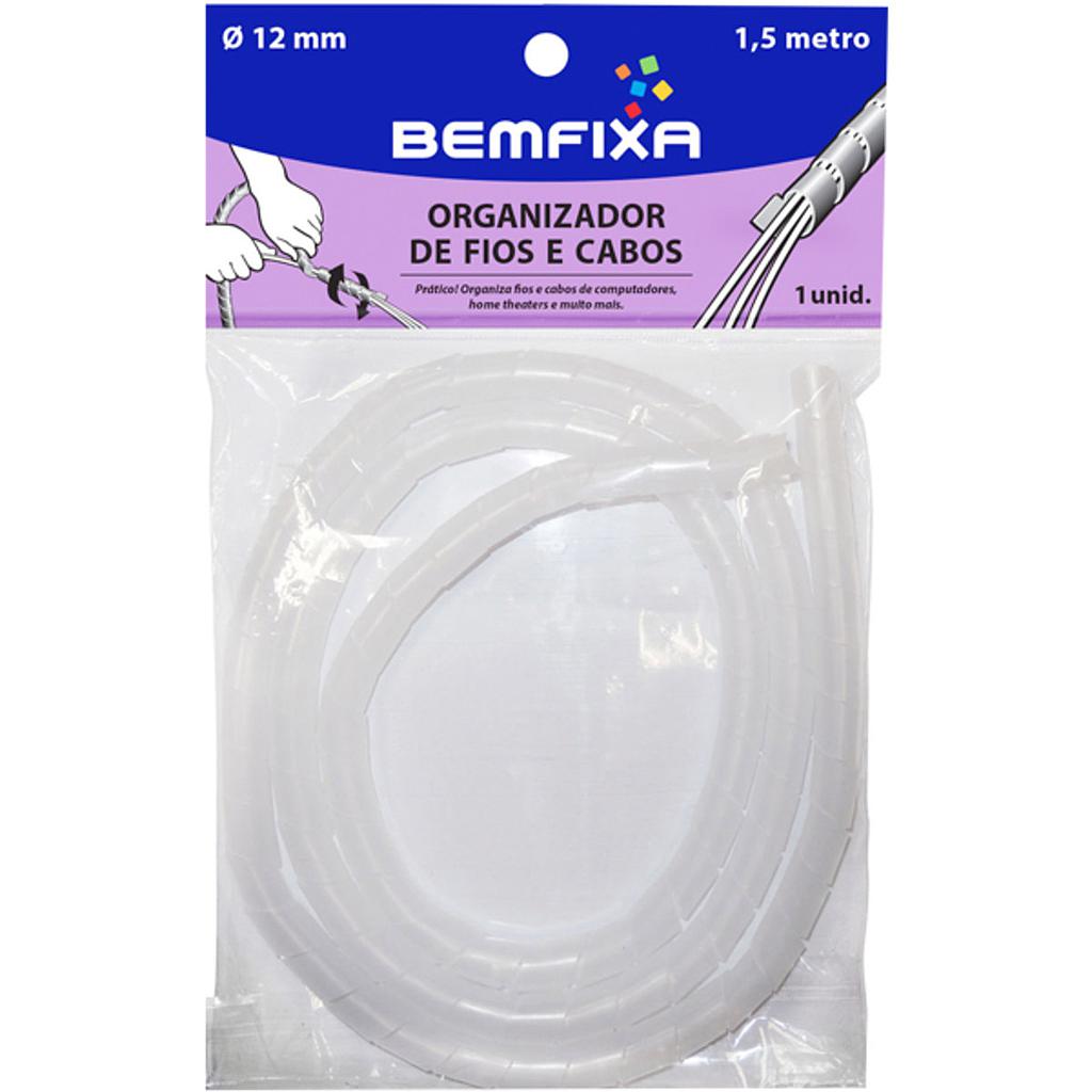 Organizador de cables blanco 12mm BEMFIXA