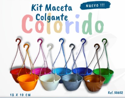 Kit Maceta + Colgante Colorido PARIS