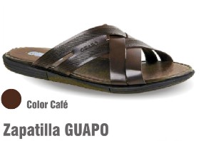 Zapatilla de Cuero KA-491 Cafe N° 41 GUAPO