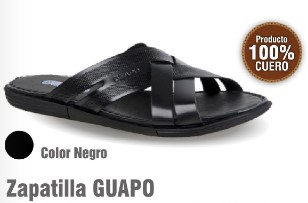 Zapatilla de Cuero KA-491 Negro N° 39 GUAPO