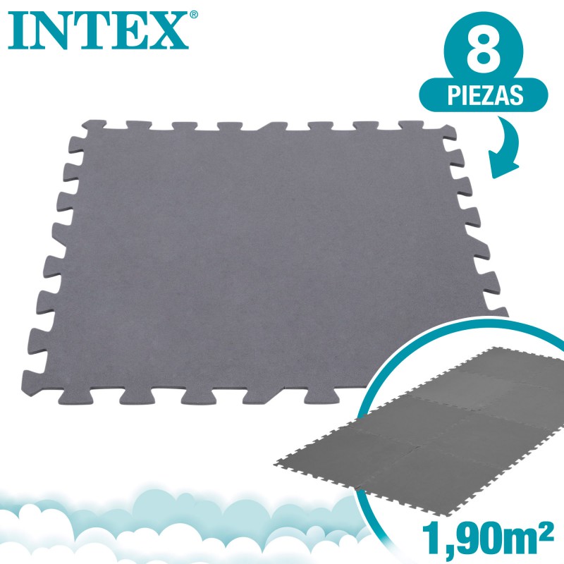 Protector p/ suelo 50X50cm x 0.5cm gris INTEX
