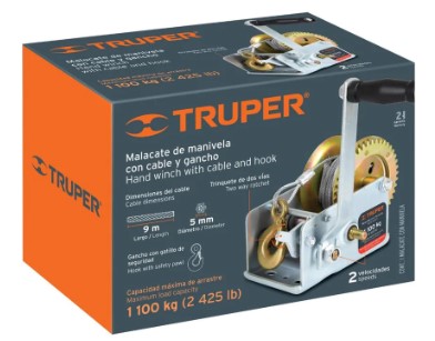 Malacate Enrollador c/Cable de 300kg TRUPER