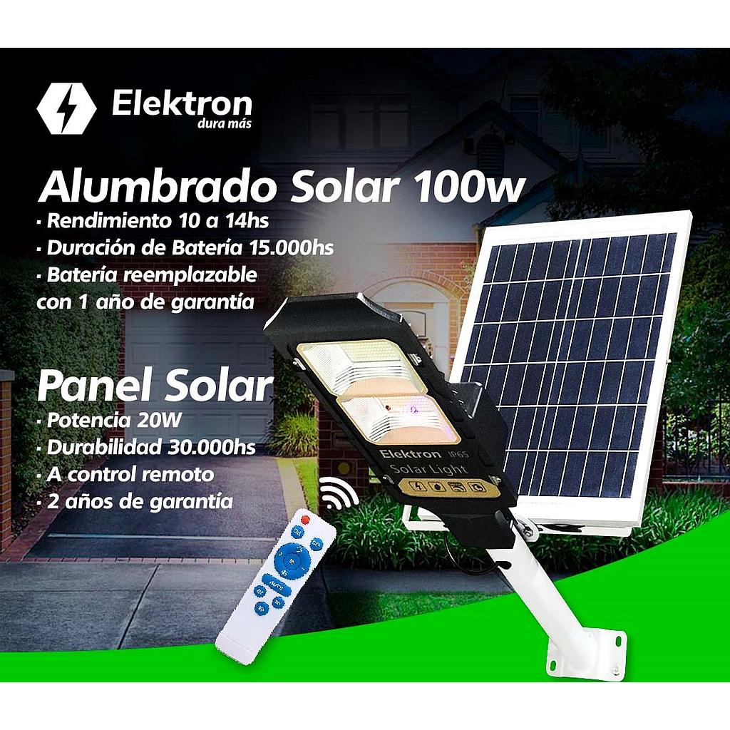 Alumbrado Led c/Panel Solar 100W ELEKTRON